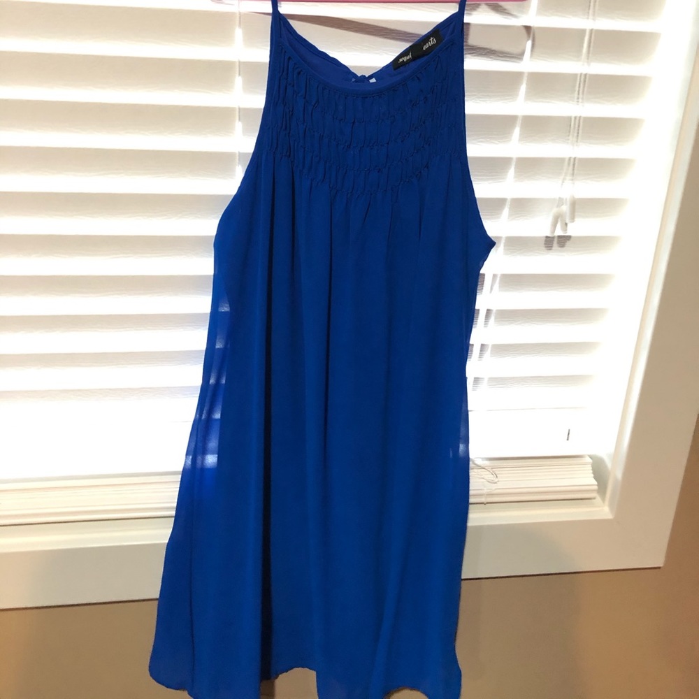 Sequin hearts royal blue dress